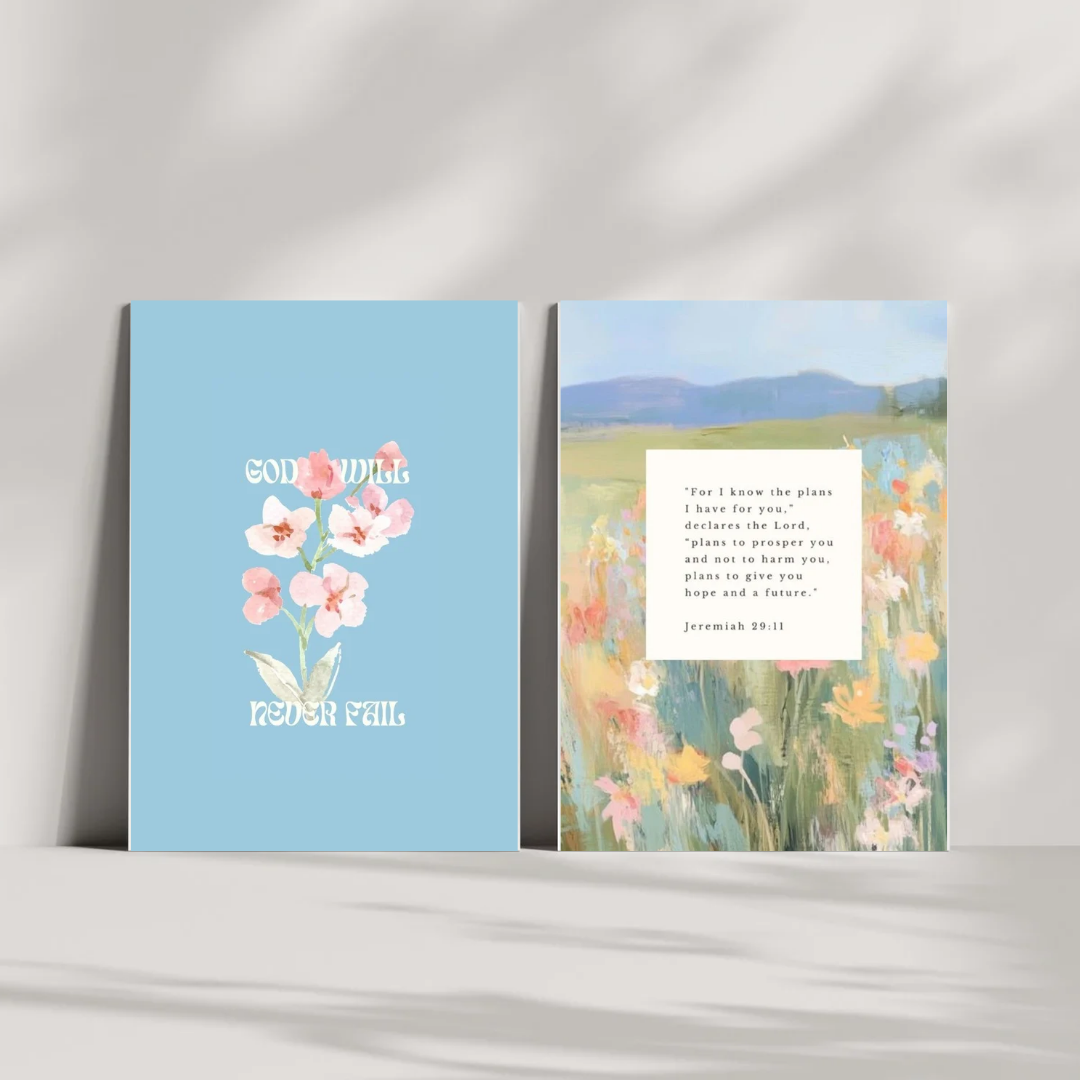 Serene Blues wall art Print Set