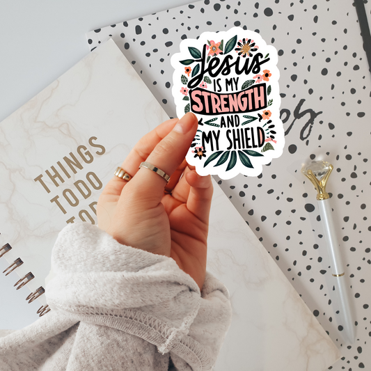 Strength & Sheild Vinyl Sticker