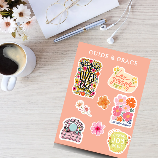 Love Floral Sticker Sheet