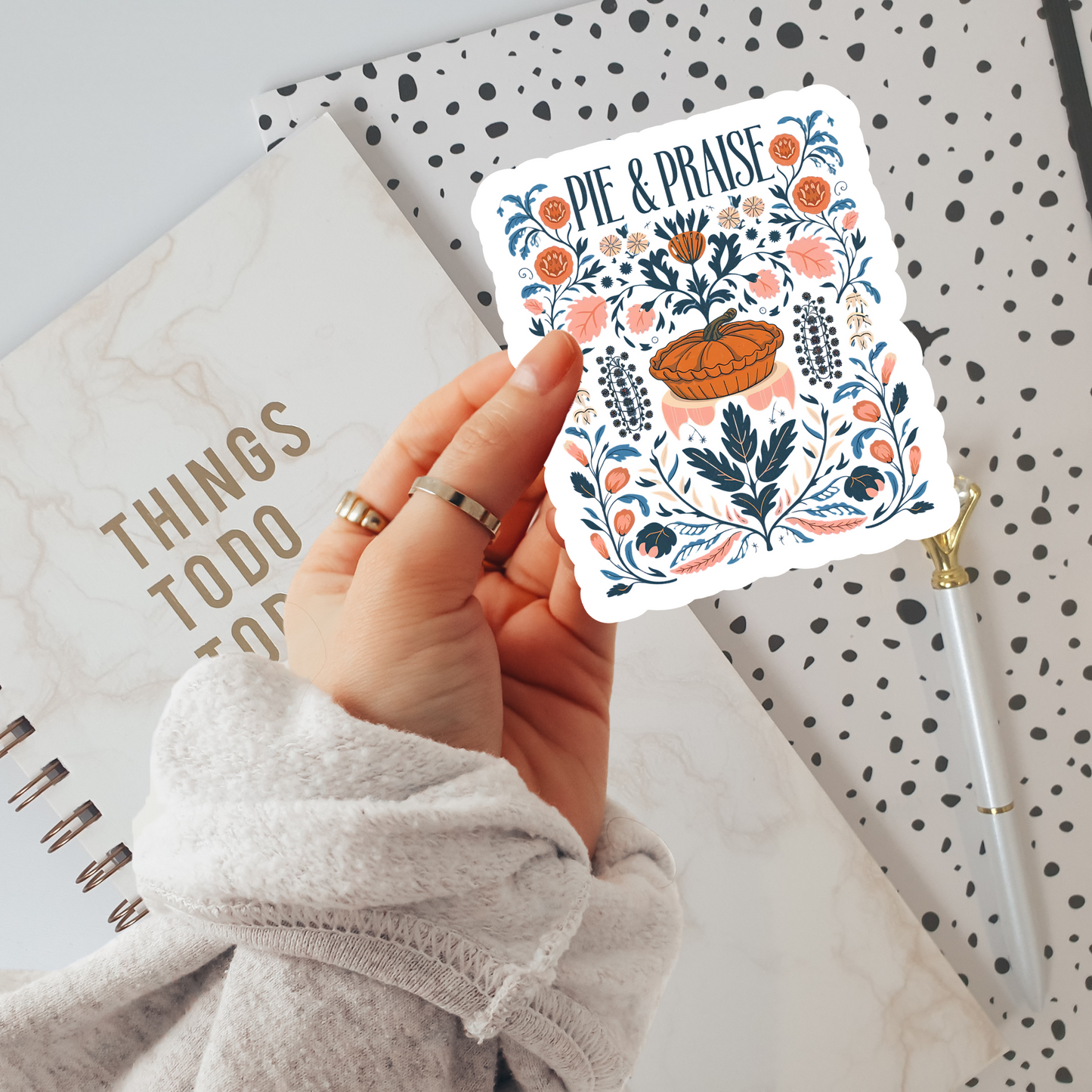 Pie & Praise Vinyl Sticker