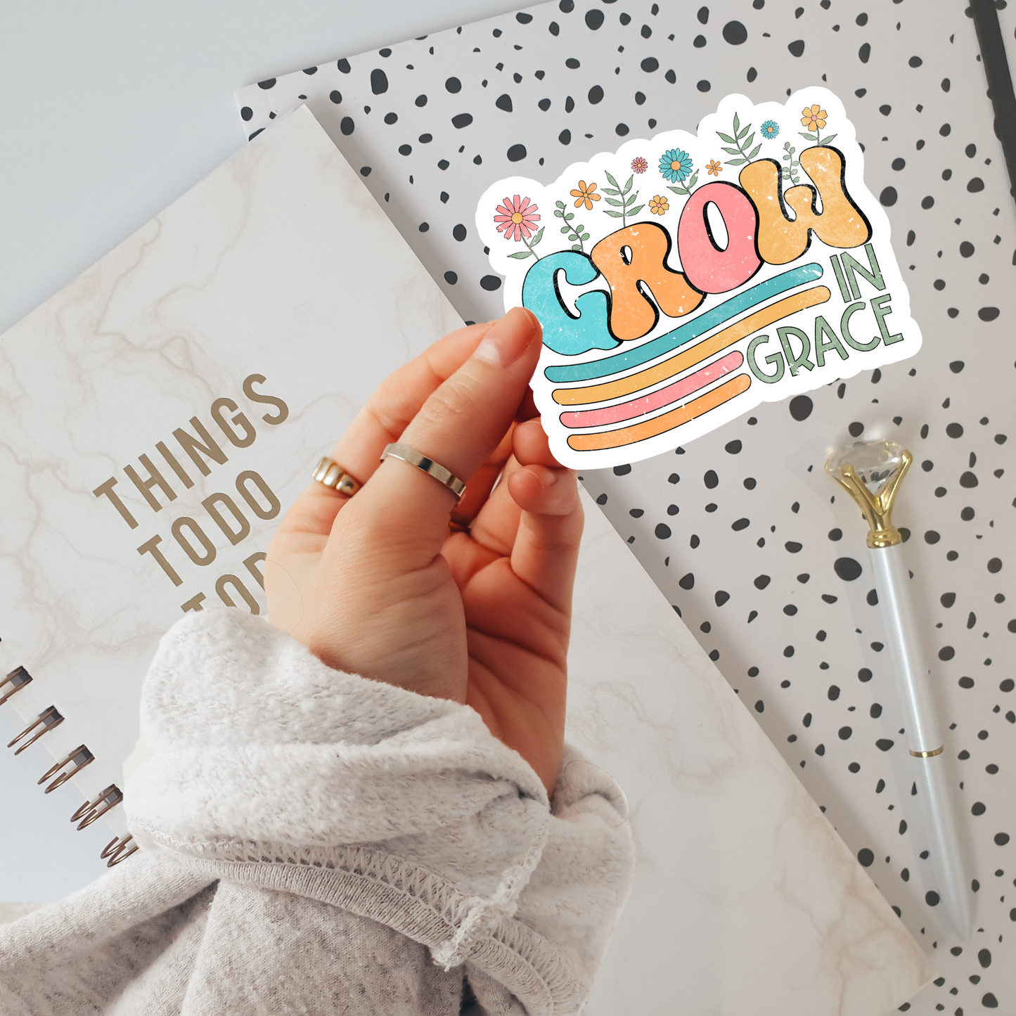 Grow in Grace Vinyl Sticker