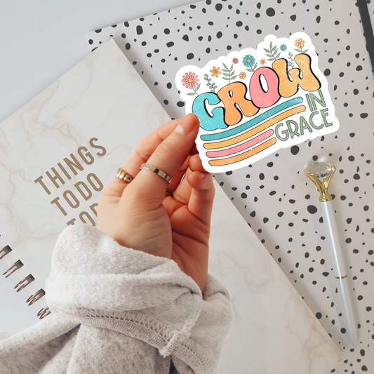 Grow in Grace Vinyl Sticker