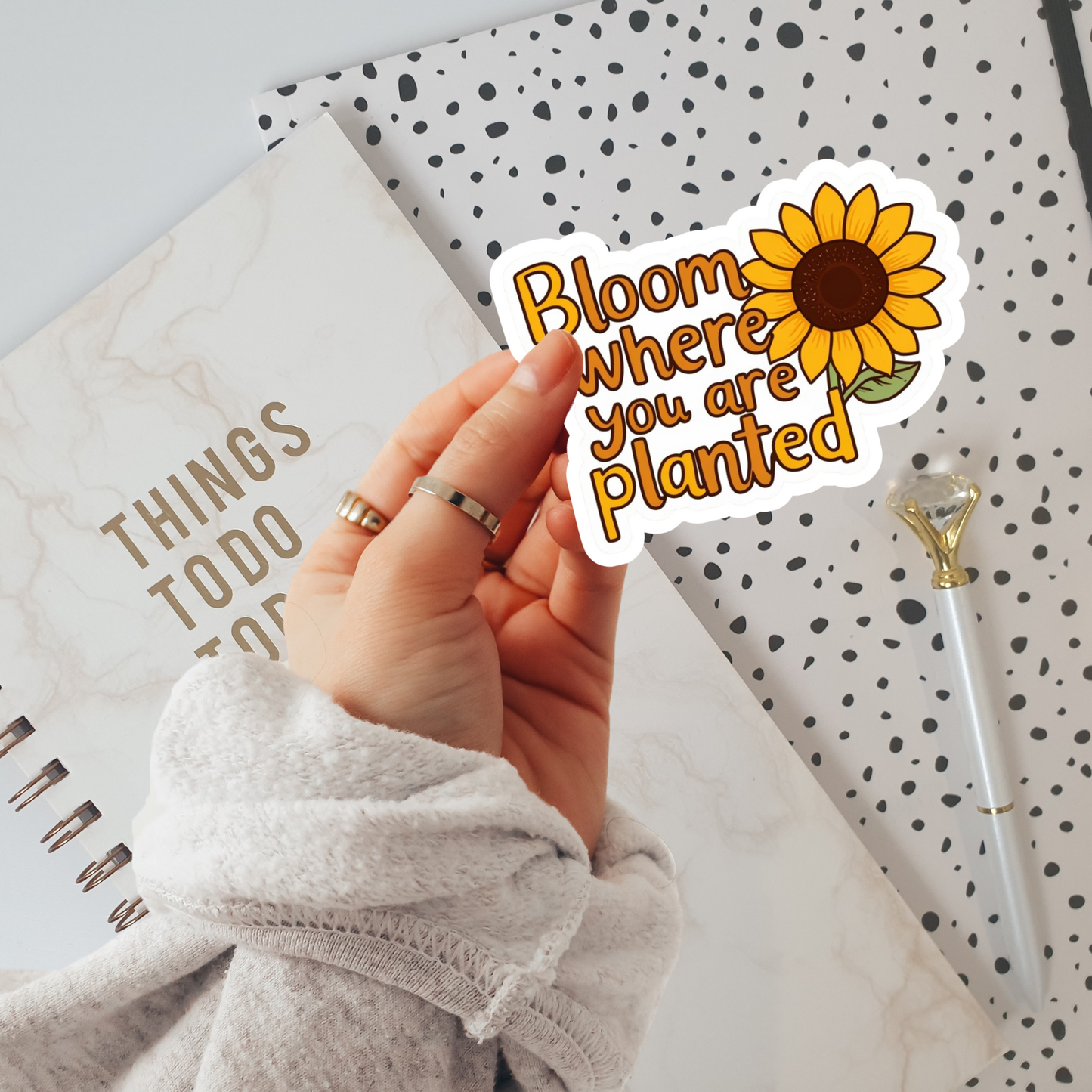 Bloom Where Planted Vinyl Sticker