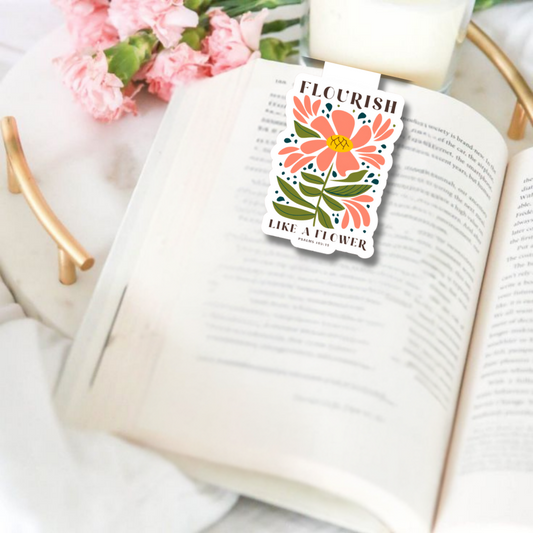 Flourish Like a Flower Magnetic Bookmark