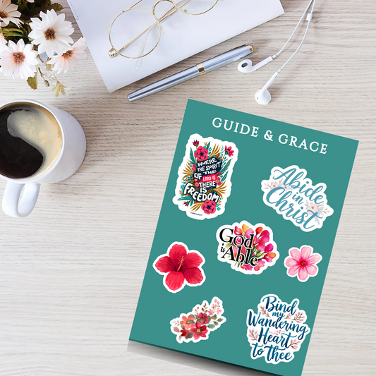 Hawaian Grace Floral Sticker Sheet