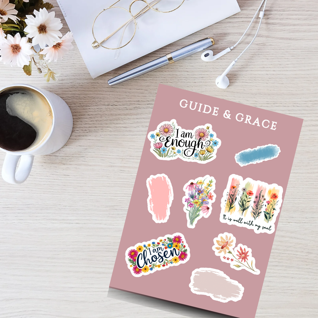 Blush Painting Encouraging Sticker Sheet