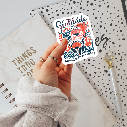Gratitude Vinyl Sticker