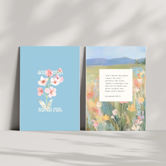 Serene Blues wall art Print Set