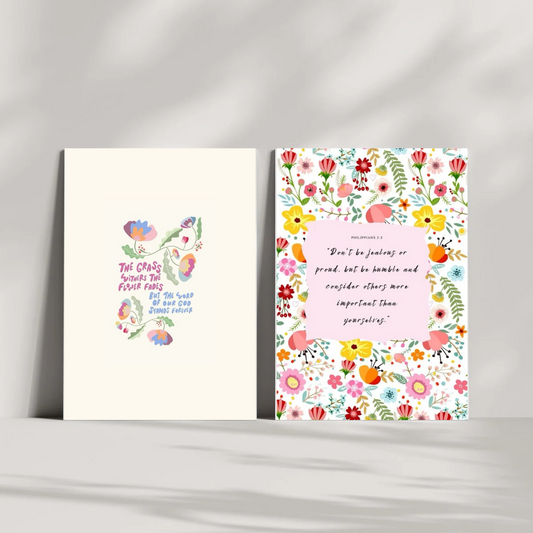 Rainbow Florals Wall Art Print Set