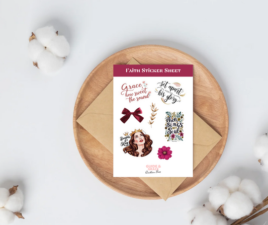 Daughter of a King Sticker Sheet