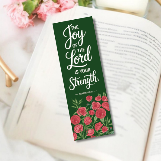 Joy of the lord emerald bookmark