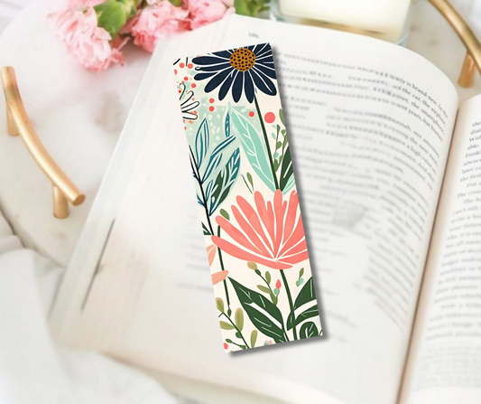 Whimsical Flowers Bookmark