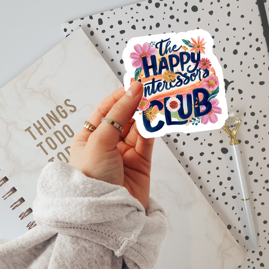 Happy Club Vinyl Sticker