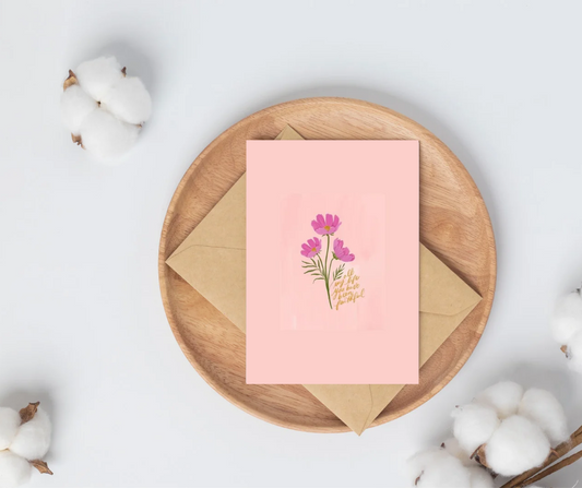 Faithful Florals Blush Pink Card