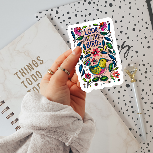 Look at The Birds Vinyl Sticker